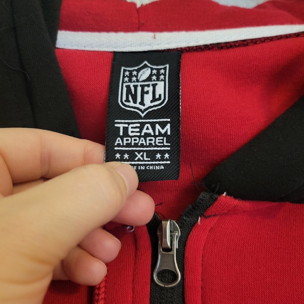 Mens San Francisco 49ers Red and Black Hoodie Size Xl - Picture 4 of 7